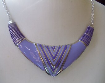 Statement necklace Amanda purple