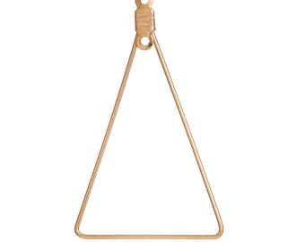 2 triangle findings 42x25mm gold earrings