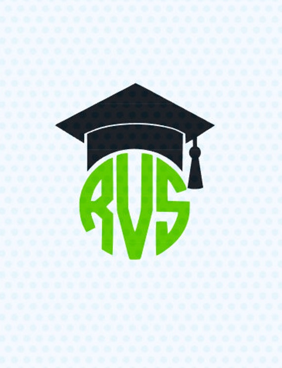 Download Graduation SVG Graduation Cap SVG Monogram Frame Silhouette
