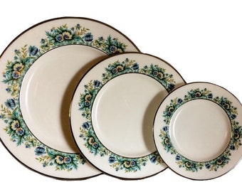 Lenox China, Lenox Merrival, Lenox China Set, China Service, Merrivale Pattern, Lenox Plate, Merrivale, Lenox Green Floral, Lenox Dinnerware
