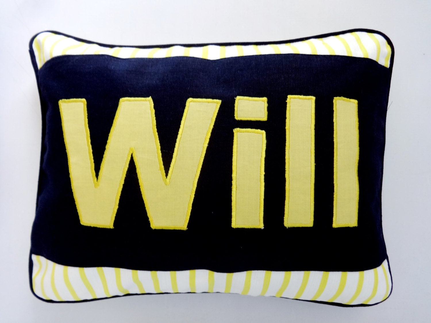 Personalized name monogrammed pillows 12x18 inches nursery