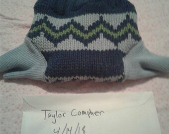 Medium wool soaker lined with cashmere