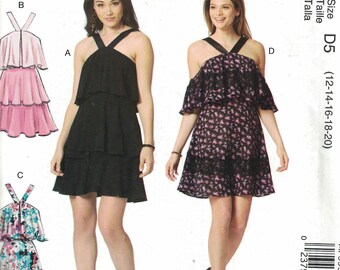 McCalls 593 Womens Close Fitting Dress in 3 Variations Size 12,14,16,18,20 UNCUT