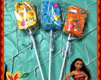 Moana Dipped Rice Krispies Treats - Set of 12