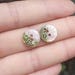 Vintage Carved Mother of Pearl Button Shell Flower Button Antique Sewing Button MOP Button 2pcs