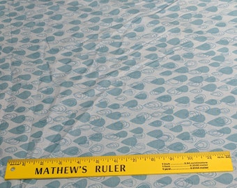 Blue Tear Drop Cotton Fabric