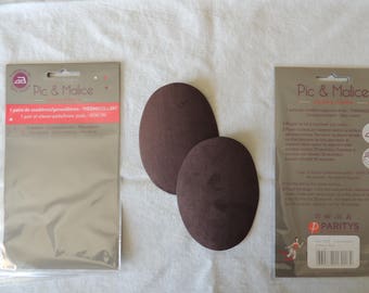 1 pair of elbow/knee pads on Brown clothing