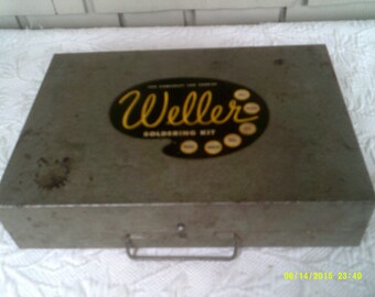 Vintage Weller 8250A Solder Gun in Original Metal Case, 250 Watts/ 120 Volts, Vtg Soldering Gun