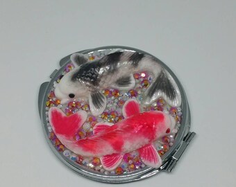 Koi double sided hand mirror