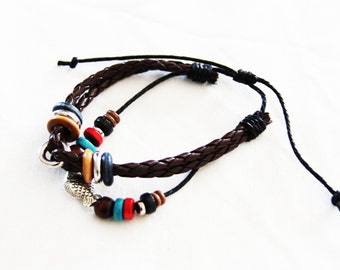 Leather Cuff Boho Bracelet, bohemian, boho bracelet B006