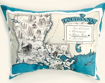 Louisiana State Pillow Cover with Insert