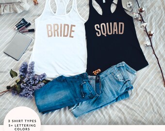 Bachelorette Party Shirts, Bride Squad Tank Top, Bride Squad Shirt, Bachelorette Party Tank Tops, Bride Tank Top, Bachelorette Tanks