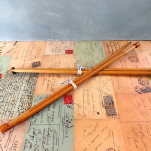Vintage Wooden Knitting Needles