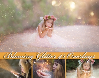 45 Blowing Glitter Photoshop Overlays Blowing Glitter Overlays Glitter Clipart Glitter Photo Overlays Blowing Glitter Overlays