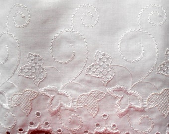 Wide White Eyelet Lace Trim, 6 yards Available, Weddings, Baby Clothes, DIY Projects Free Shipping