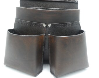 Handmade Leather Tool Pouch, Leather carpenter tool belt pouch, Big pouch for carpenter tool belt, leather tool bag, personalized tool pouch