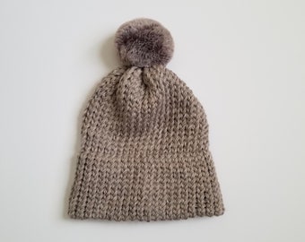 Alpaca double brim hat // double brim toque // double brim hat // wool hat // winter hat // knit hat
