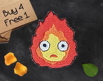 Flame Patches Fire Patches Iron On Patch Patches For Clothes Embroidered Badges Anime Patches