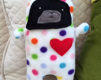 Pixie ~ The Black Pug-Jama Party Bummlie ~ Stuffing Free Dog Toy - Ready To Ship Today