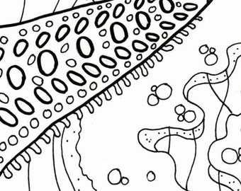 Mermaid Coloring Pages Embroidery Pattern Art