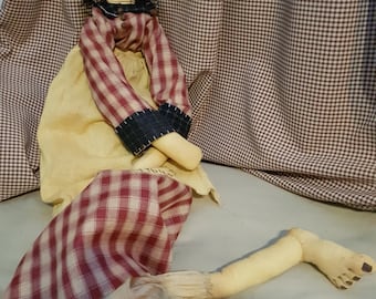 Primitive raggedy Ann doll