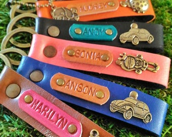 Personalized Keychains with Name & Charm