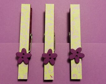 Decorative Clothespin Magnets