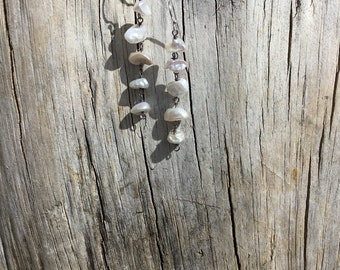 Stiletto baby keshi pearl earrings