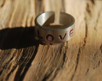 Love Ring - Sterling Silver Ring - Made to order
