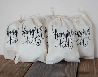 Bachelorette Party Hangover Kit Survival Kit Wedding Drawstring Bag Hotel Guest Party Favor
