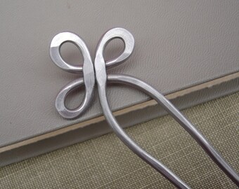 Trinity Loop Aluminum Double Hair Fork, Shawl Pin, Hair Sticks, Bun Holder Hair Comb Long Hair Accessory, Knitting Accessories, Light Weight