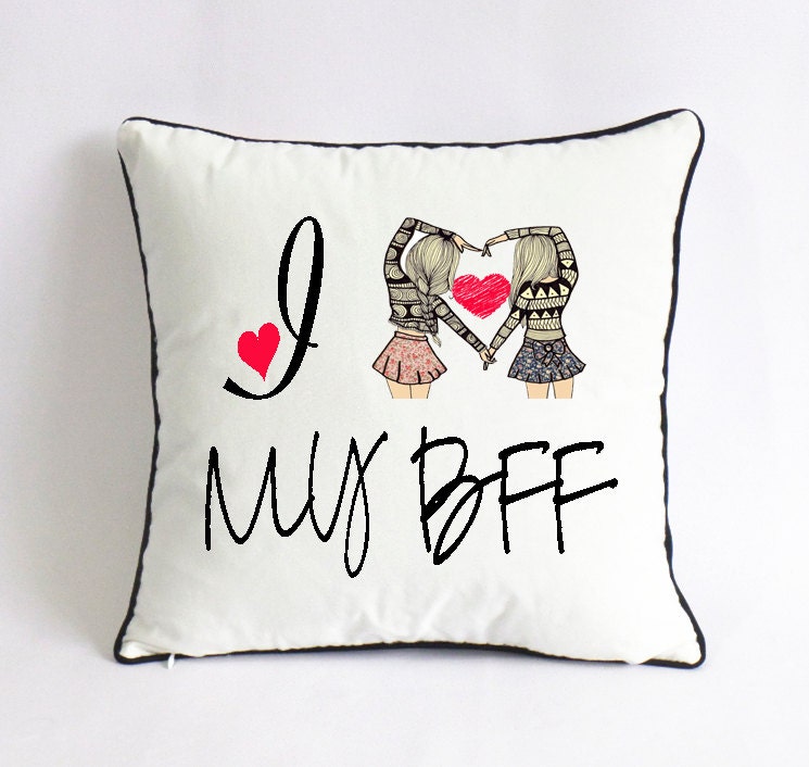 BFF pillow coverbest friend gift friendshippersonalized