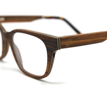Verres en bois fait à la main verres Prescription lunettes lunettes bois carré bois rouge lunettes lunettes de soleil en bois en bois cadres Eco lunettes