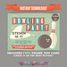Vintage Bowling Birthday Party Printable Invitation with FREE Thank you Card - Editable PDF files - Print at home