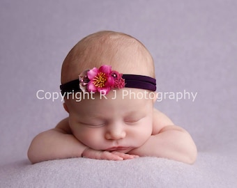Harper, Baby Headband, Newborn Photo Prop, Baby Girl Headband, Newborn Headband, Headband, Flower Headband, Newborn Props, Baby Headbands