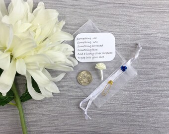 Wedding Sixpence - Something Old - Something New - Something Borrowed - Something Blue - Bride To Be Gift - Gift For Bride - Lucky Sixpence