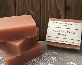 Pomegranate Mango Cold Processed Handmade Soap