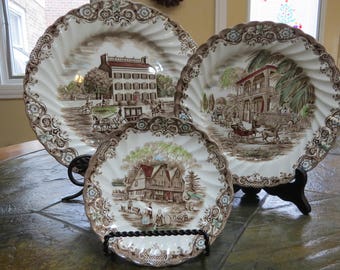 Vintage Johnson Brothers Heritage Hall Ironstone Transferware, made in Staffordshire England and Dishwasher Safe