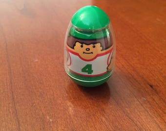 Vintage Hasbro Weeble Green Racer #4