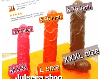 Penis soap with suction cup. 3 sizes. Huge penis. Any color. Willy. Bachelorette party dick, funny gift, bride to be hen party joke sex game