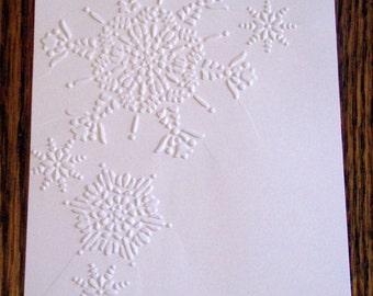 NORTHERN FLURRY Snowflakes Embossed Card Stock Panels Perfect for Scrapbooking and Card Making - Set of 12