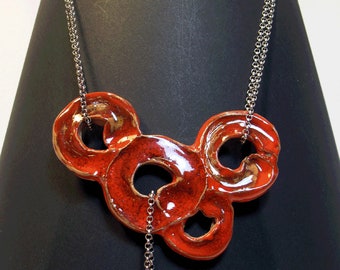 Necklace with Ceramic Pendants