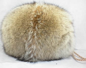 Real Coyote Fur Muff new made in usa handmuff