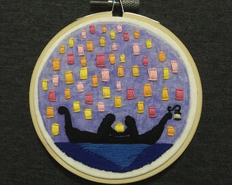 Tangled Inspired Embroidery Hoop
