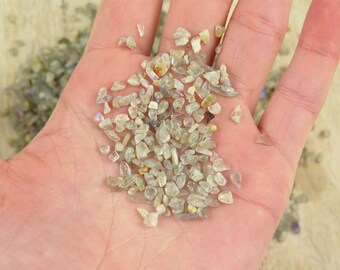 Labradorite Mini Stones - Crystal Chips - Small Gemstone Crystals - Healing Stones Crystals - Polished Stones