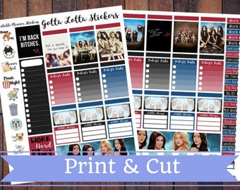 50% Off SALE \ Pretty Little Liars \ Instant Download Printable Vertical Planner Kit \ Planner Stickers \ Scrapbook \ Journal Clip Art
