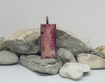 Fluid Art Domino Pendant