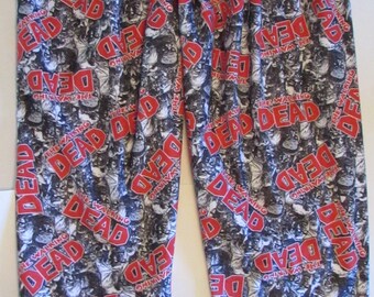 Walking Dead pajamas/walking dead flannel/walking dead bottoms/his and hers walking dead/mens walking dead flannel pajamas/women pajamas