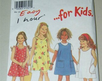 New Look 6739 Girls Jumper Sleeveless Dress Pattern Size 3 - 8 12668