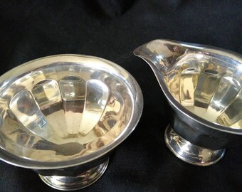 Milk Jug and sugar bowl Sheffield Silver plate